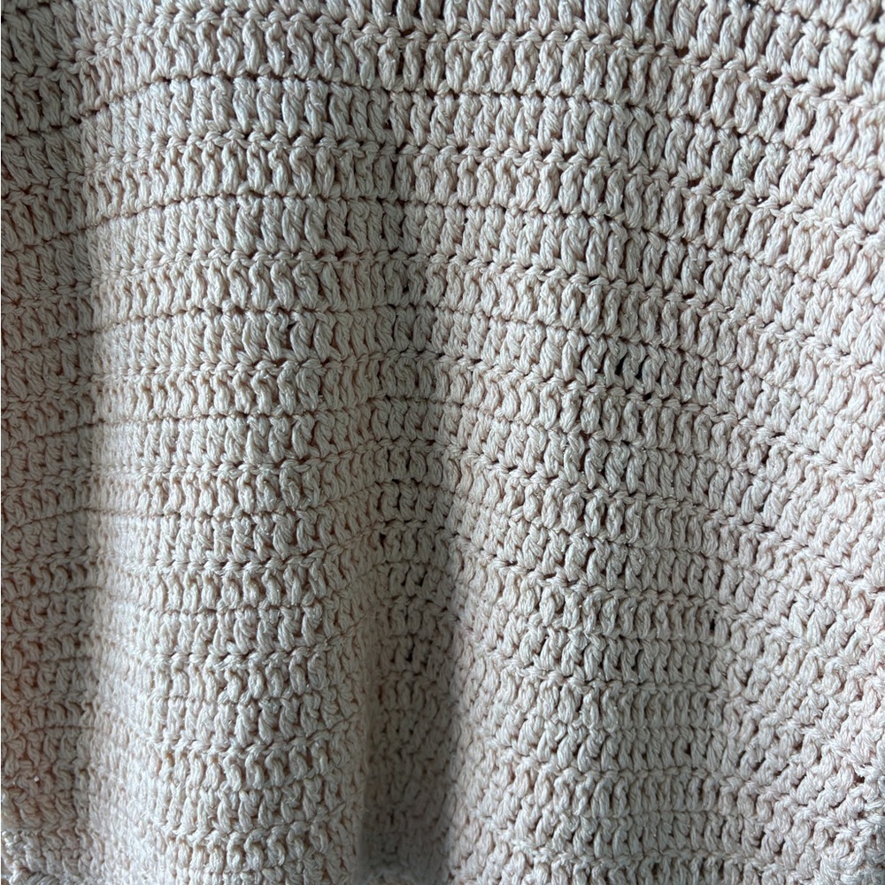 Vintage Jennifer Reed Knitted‎ by Hand Cream Size M Side Buttons Silk Blend Crop - Picture 11 of 13